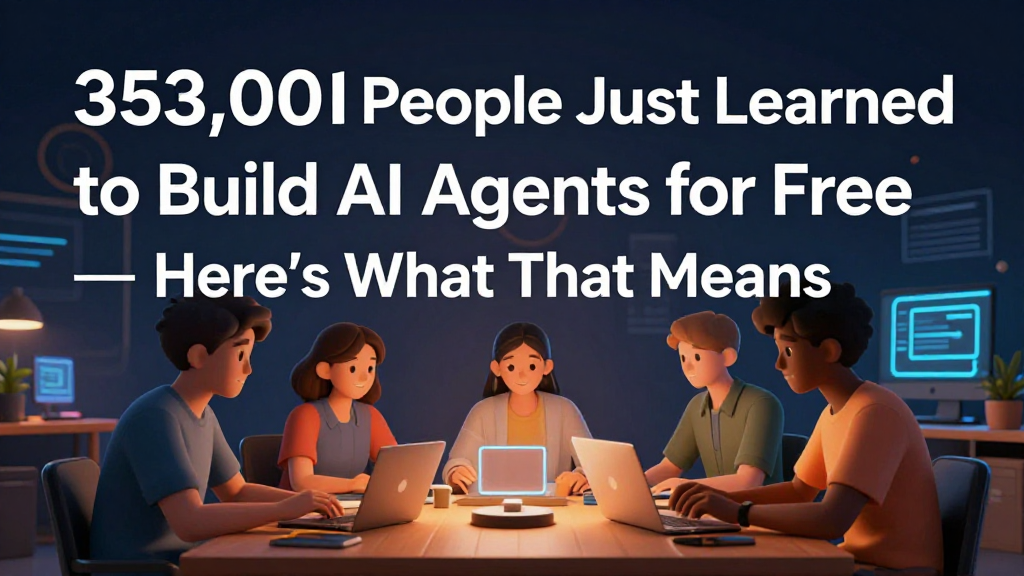 353,000 People Just Learned to Build AI Agents for Free — Here's What That Means