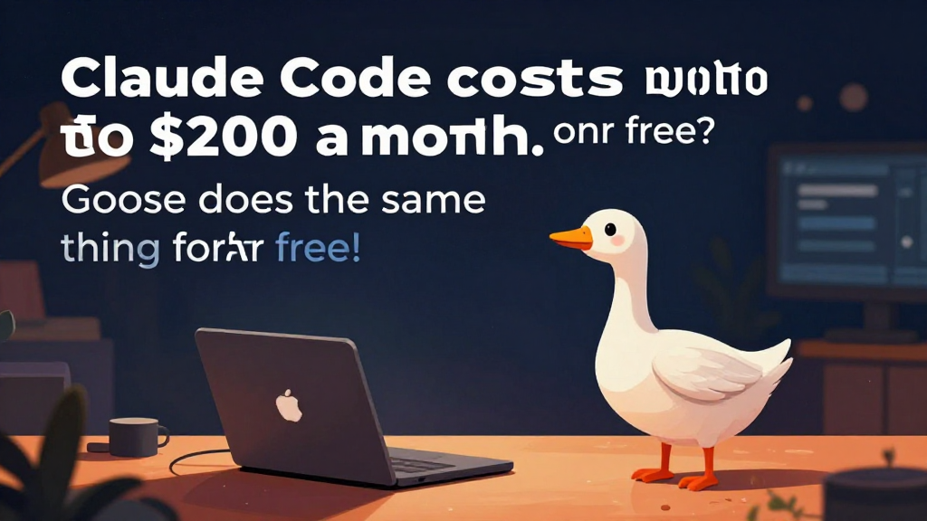 Claude Code costs up to $200 a month. Goose does the same thing for free.