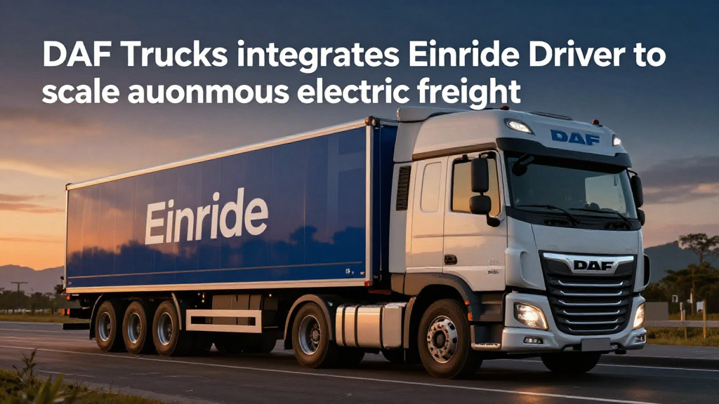 DAF Trucks integrates Einride Driver to scale autonomous electric freight