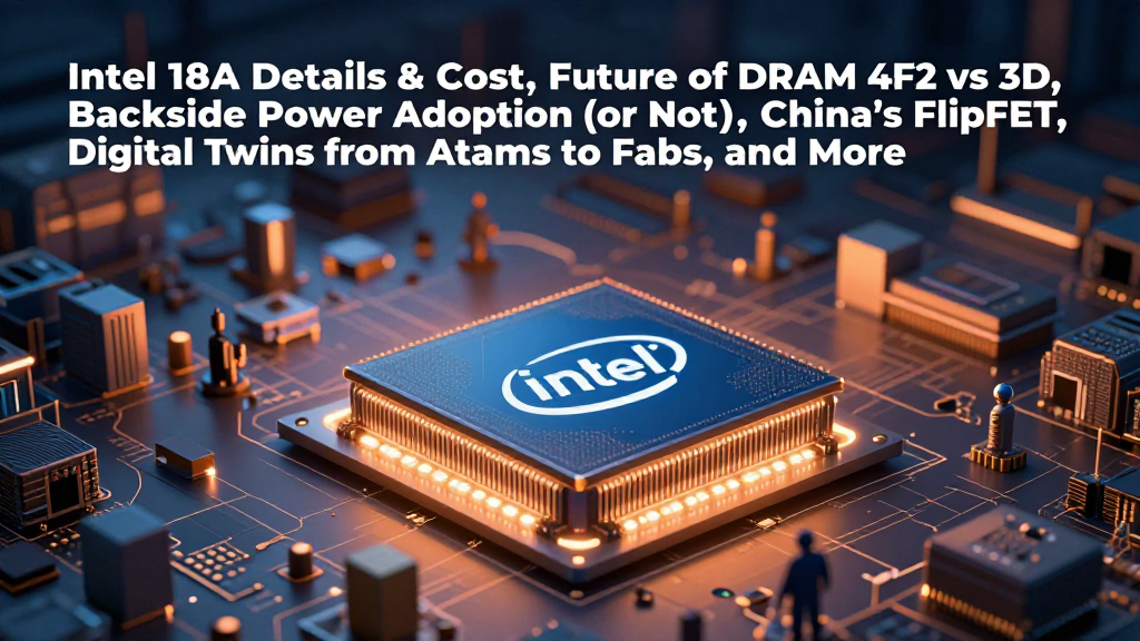 Intel 18A Details & Cost, Future of DRAM 4F2 vs 3D, Backside Power Adoption (or Not), China's FlipFET, Digital Twins from Atoms to Fabs, and More