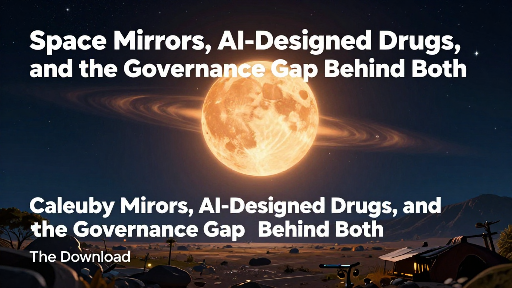 Space Mirrors, AI-Designed Drugs, and the Governance Gap Behind Both
