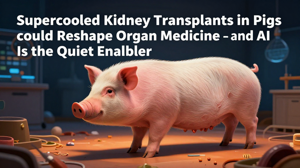 Supercooled Kidney Transplants in Pigs Could Reshape Organ Medicine — and AI Is the Quiet Enabler