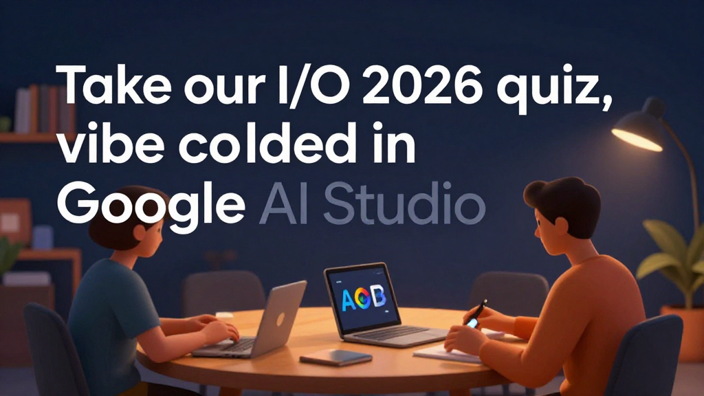 Take our I/O 2026 quiz, vibe coded in Google AI Studio.