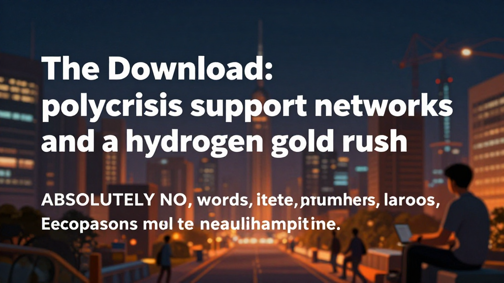 The Download: polycrisis support networks and a hydrogen gold rush