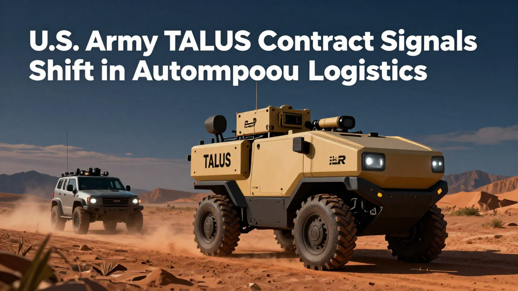 U.S. Army TALUS Contract Signals Shift in Autonomous Logistics